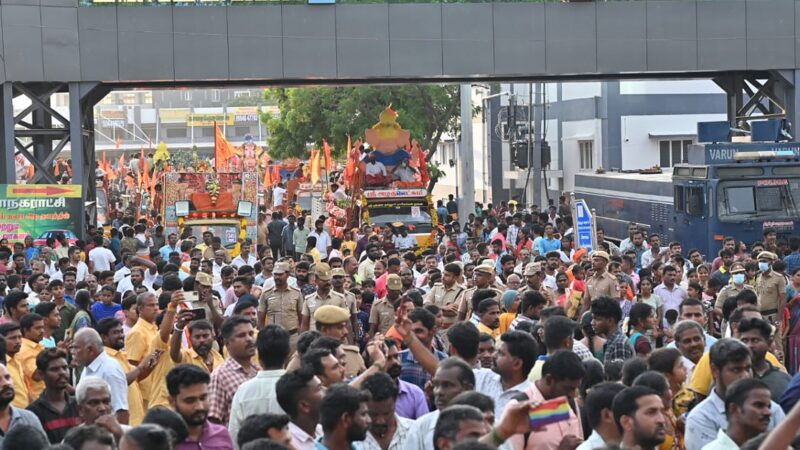திருப்பூர் மாநகரில் கோலாகலமாக நடைபெற்ற விநாயகர் ஊர்வலம்!